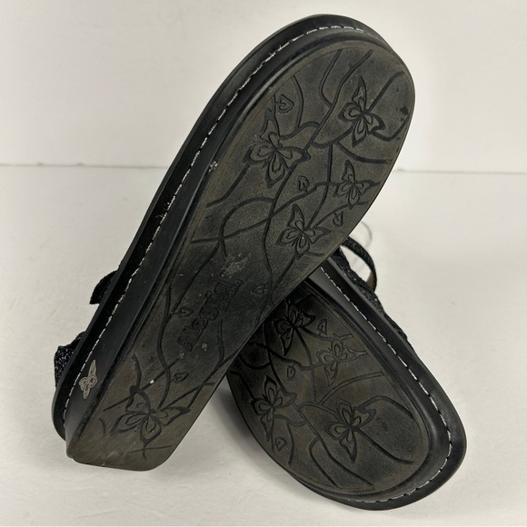 Alegria Black Textured Flats - Picture 6 of 8